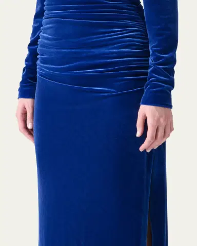 Akris Velvet Off-the-Shoulder Draped Gown | Thumbnail 5 Akris Velvet Off-the-Shoulder Draped Gown | Thumbnail 5