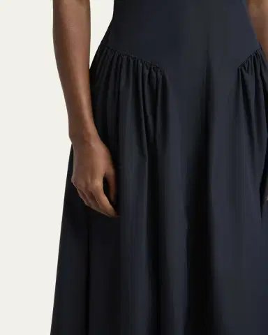 Proenza Schouler White Label Kendall Sleeveless Technical Cotton Midi Dress | Thumbnail 5 Proenza Schouler White Label Kendall Sleeveless Technical Cotton Midi Dress | Thumbnail 5