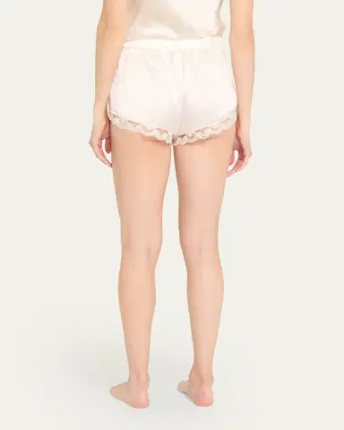 Simone Pérèle Love Me Lace-Trim Silk Sleep Shorts | Thumbnail 3 Simone Pérèle Love Me Lace-Trim Silk Sleep Shorts | Thumbnail 3