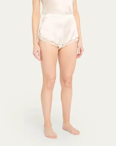 Simone Pérèle Love Me Lace-Trim Silk Sleep Shorts | Thumbnail 4 Simone Pérèle Love Me Lace-Trim Silk Sleep Shorts | Thumbnail 4