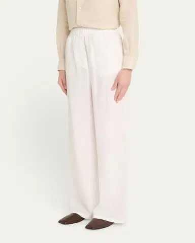 Loro Piana Valerio Linen Straight-Leg Sunny Trousers | Thumbnail 4 Loro Piana Valerio Linen Straight-Leg Sunny Trousers | Thumbnail 4