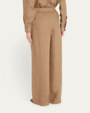 Loro Piana Valerio Linen Straight-Leg Sunny Trousers | Thumbnail 7 Loro Piana Valerio Linen Straight-Leg Sunny Trousers | Thumbnail 7