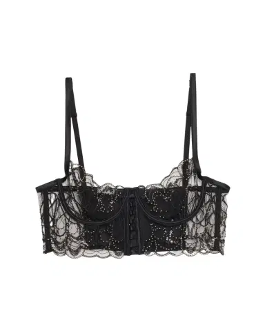 Livy Paradis Bead-Embroidered Sheer Bustier | Thumbnail 1 Livy Paradis Bead-Embroidered Sheer Bustier | Thumbnail 1