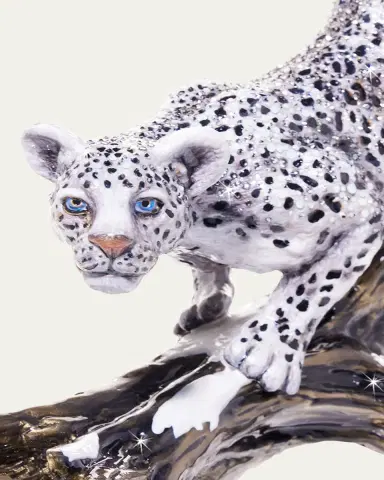 Jay Strongwater Snow Leopard Descending Branch Tabletop Object | Thumbnail 3