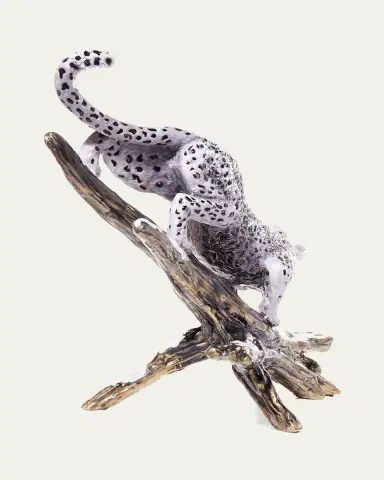 Jay Strongwater Snow Leopard Descending Branch Tabletop Object | Thumbnail 4