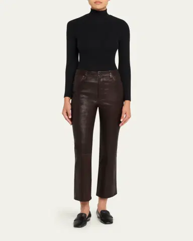 Frame Ribbed Turtleneck Top | Thumbnail 2