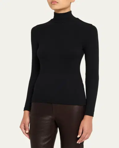 Frame Ribbed Turtleneck Top | Thumbnail 4