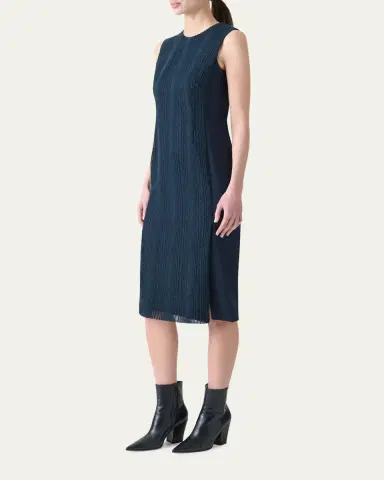 Akris Techno Degrade Striped Sleeveless Dress | Thumbnail 4 Akris Techno Degrade Striped Sleeveless Dress | Thumbnail 4