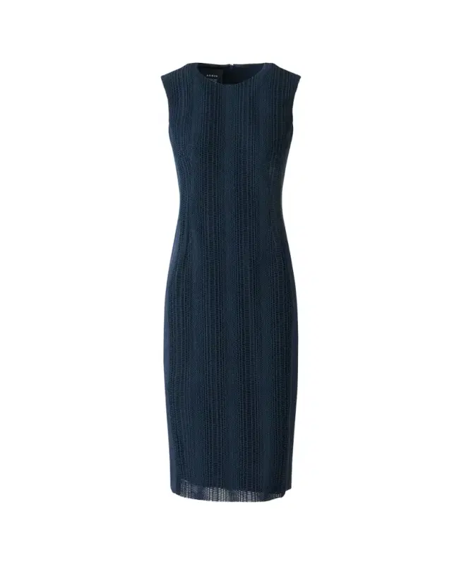 Akris Techno Degrade Striped Sleeveless Dress