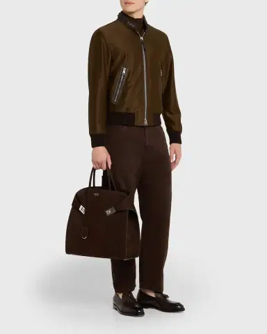 Ferragamo Men's Hug Leather Tote Bag | Thumbnail 4 Ferragamo Men's Hug Leather Tote Bag | Thumbnail 4