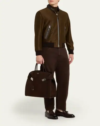 Ferragamo Men's Hug Leather Tote Bag | Thumbnail 9 Ferragamo Men's Hug Leather Tote Bag | Thumbnail 9