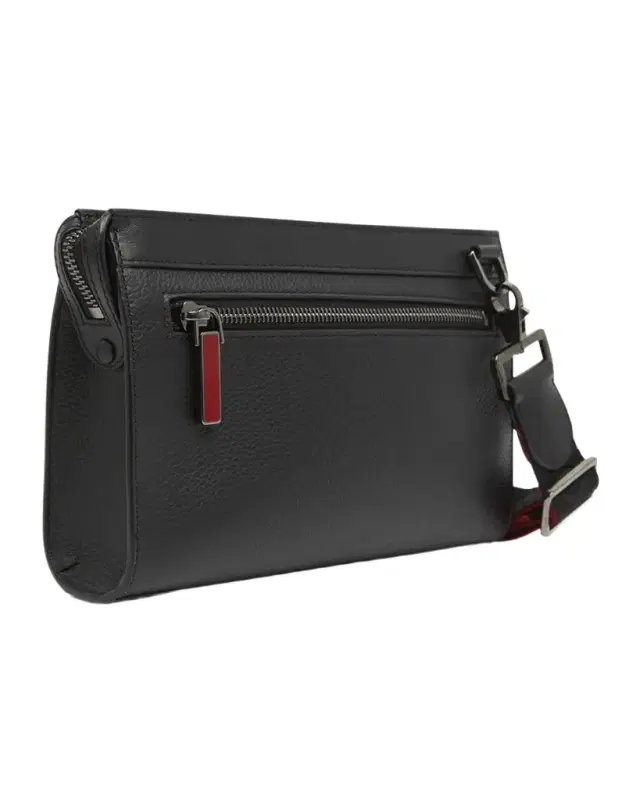 Men's Funky Leather Empire Spikes Crossbody Bag