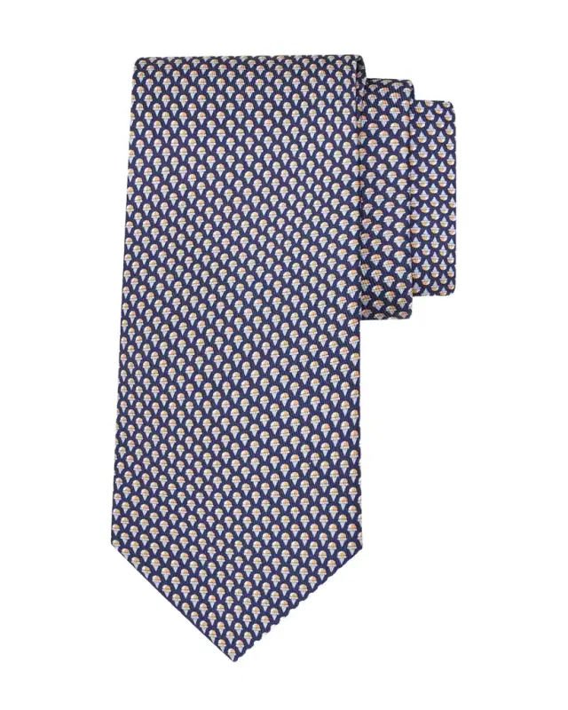 Men's Mini Ice Cream-Print Silk Tie