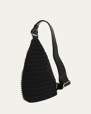 Christian Louboutin Men's Funky Leather Empire Spikes Sling Bag | Thumbnail 2 Christian Louboutin Men's Funky Leather Empire Spikes Sling Bag | Thumbnail 2