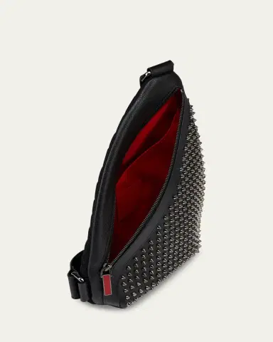 Christian Louboutin Men's Funky Leather Empire Spikes Sling Bag | Thumbnail 6 Christian Louboutin Men's Funky Leather Empire Spikes Sling Bag | Thumbnail 6