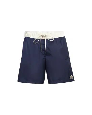 Moncler Men's Nylon Contrast-Band Swim Shorts | Thumbnail 1 Moncler Men's Nylon Contrast-Band Swim Shorts | Thumbnail 1