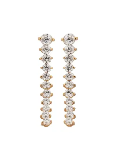 Lana 14K Gold Flawless Tennis Linear Diamond Ear Crawlers | Thumbnail 1 Lana 14K Gold Flawless Tennis Linear Diamond Ear Crawlers | Thumbnail 1