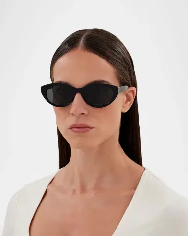 Saint Laurent Recycled Acetate Round Sunglasses | Thumbnail 3