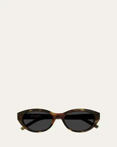 Saint Laurent Recycled Acetate Round Sunglasses | Thumbnail 4