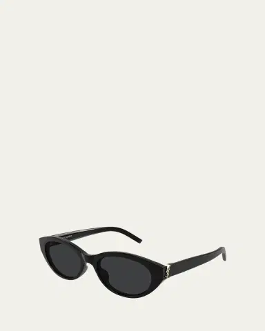 Saint Laurent Recycled Acetate Round Sunglasses | Thumbnail 6