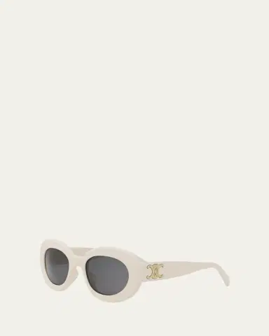 Celine Triomphe Acetate Round Sunglasses | Thumbnail 2 Celine Triomphe Acetate Round Sunglasses | Thumbnail 2