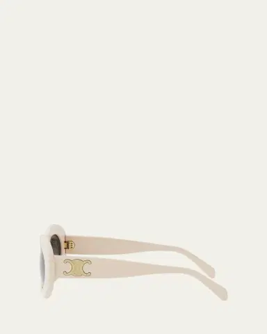 Celine Triomphe Acetate Round Sunglasses | Thumbnail 3 Celine Triomphe Acetate Round Sunglasses | Thumbnail 3