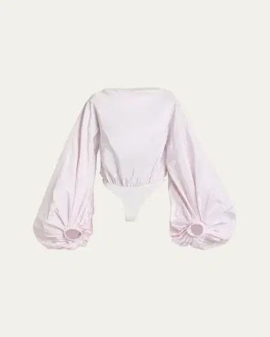 Alaïa Puff-Sleeve Backless Bodysuit | Thumbnail 5