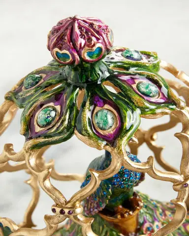 Jay Strongwater Decorative Peacock Egg | Thumbnail 3