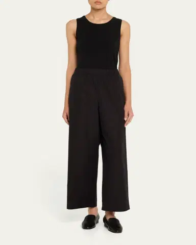 Lafayette 148 New York Riverside Wide-Leg Organic Cotton Poplin Pants | Thumbnail 2