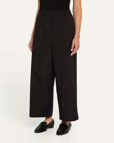 Lafayette 148 New York Riverside Wide-Leg Organic Cotton Poplin Pants | Thumbnail 4