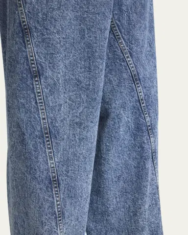 ALAÏA Twisted-Hem Wide-Leg Acid Denim Jeans | Thumbnail 8 ALAÏA Twisted-Hem Wide-Leg Acid Denim Jeans | Thumbnail 8