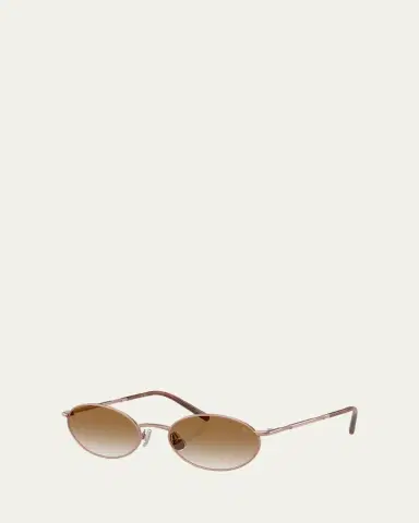 Brunello Cucinelli BC2006ST Oval Titanium Sunglasses | Thumbnail 2 Brunello Cucinelli BC2006ST Oval Titanium Sunglasses | Thumbnail 2