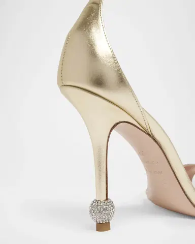 Roger Vivier Marlene Leather Crystal-Heel Sandals | Thumbnail 4 Roger Vivier Marlene Leather Crystal-Heel Sandals | Thumbnail 4