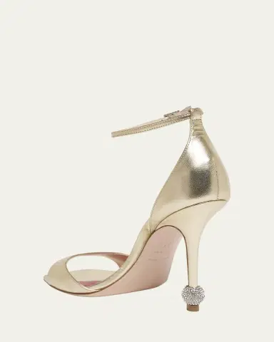 Roger Vivier Marlene Leather Crystal-Heel Sandals | Thumbnail 9 Roger Vivier Marlene Leather Crystal-Heel Sandals | Thumbnail 9