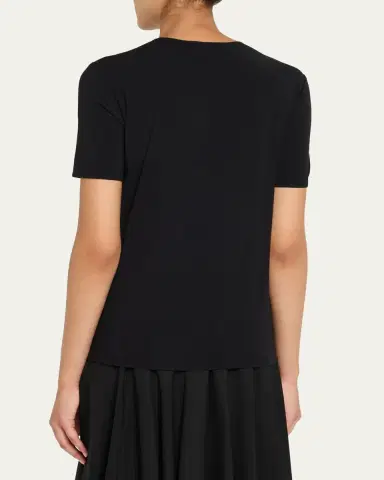 Wolford Pure Jersey Short-Sleeve Crewneck Top | Thumbnail 3 Wolford Pure Jersey Short-Sleeve Crewneck Top | Thumbnail 3