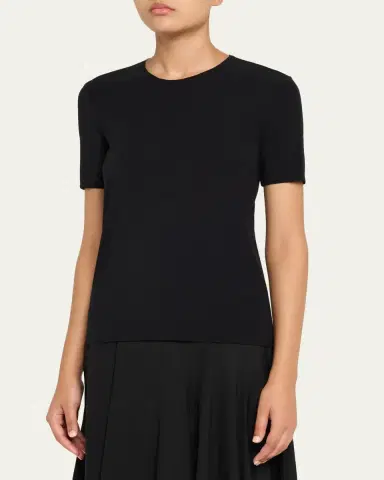 Wolford Pure Jersey Short-Sleeve Crewneck Top | Thumbnail 4 Wolford Pure Jersey Short-Sleeve Crewneck Top | Thumbnail 4
