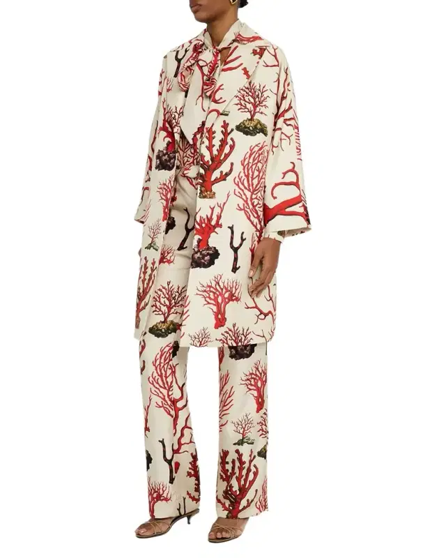 Venetian Coral Oversized Coat