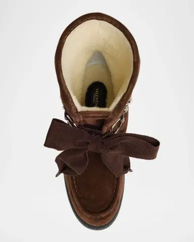 Valentino Garavani Suede Faux Fur Snow Booties | Thumbnail 3 Valentino Garavani Suede Faux Fur Snow Booties | Thumbnail 3