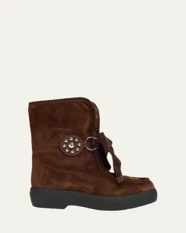 Valentino Garavani Suede Faux Fur Snow Booties | Thumbnail 4 Valentino Garavani Suede Faux Fur Snow Booties | Thumbnail 4