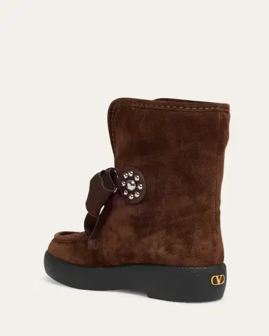 Valentino Garavani Suede Faux Fur Snow Booties | Thumbnail 5 Valentino Garavani Suede Faux Fur Snow Booties | Thumbnail 5