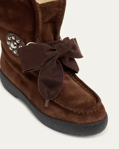 Valentino Garavani Suede Faux Fur Snow Booties | Thumbnail 6 Valentino Garavani Suede Faux Fur Snow Booties | Thumbnail 6