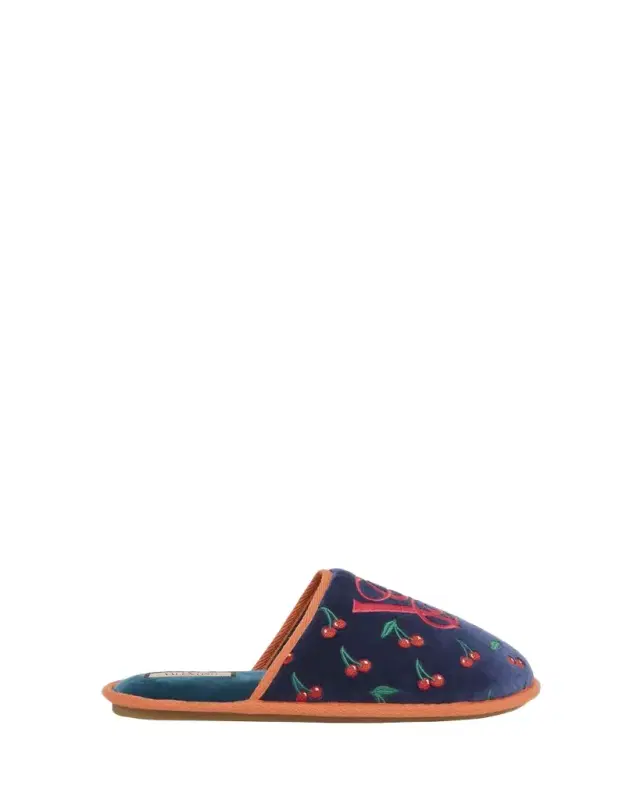 Valentino Garavani Men's Chambre Embroidered Monogram Slippers