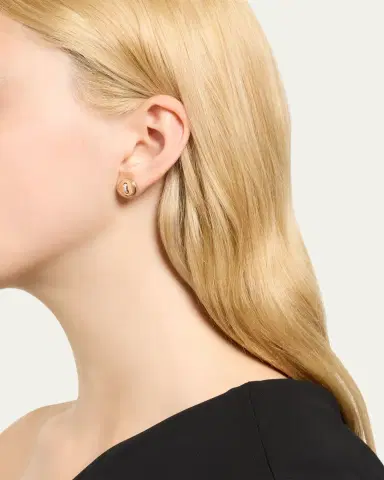 Pomellato Pom Pom Dot 18K Rose Gold Diamond Button Earrings | Thumbnail 2 Pomellato Pom Pom Dot 18K Rose Gold Diamond Button Earrings | Thumbnail 2