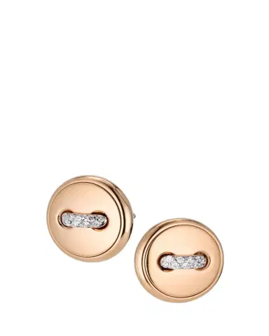 Pomellato Pom Pom Dot 18K Rose Gold Diamond Button Earrings | Thumbnail 1 Pomellato Pom Pom Dot 18K Rose Gold Diamond Button Earrings | Thumbnail 1