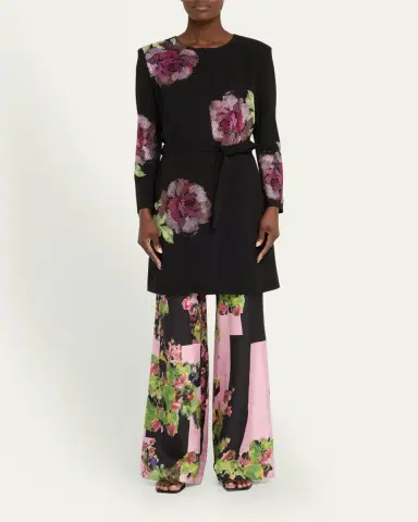 Libertine American Beauty Belted Collarless Coat | Thumbnail 2