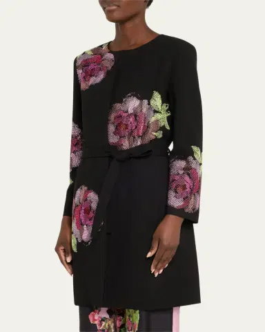 Libertine American Beauty Belted Collarless Coat | Thumbnail 4