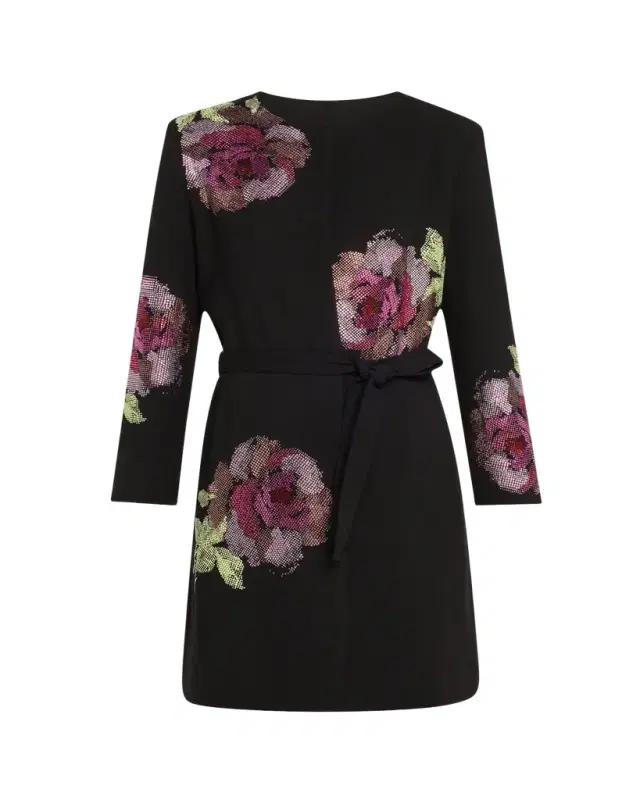 American Beauty Belted Collarless Coat