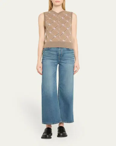 RE/DONE High Rise Wide-Leg Cropped Jeans | Thumbnail 2