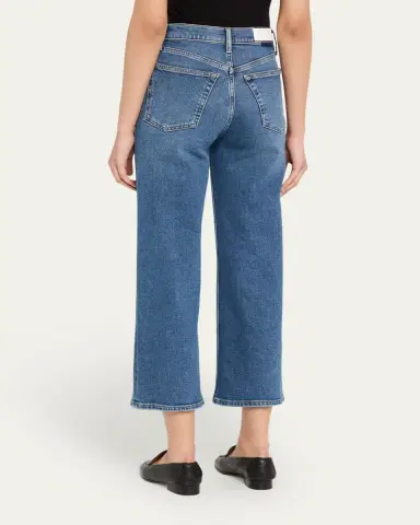 RE/DONE High Rise Wide-Leg Cropped Jeans | Thumbnail 7