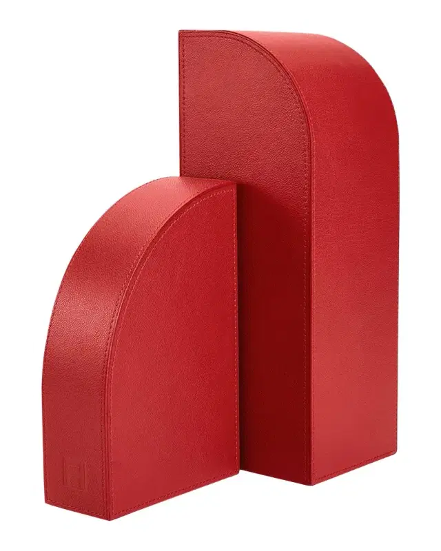 Assouline Cubist L Red Leather Bookend